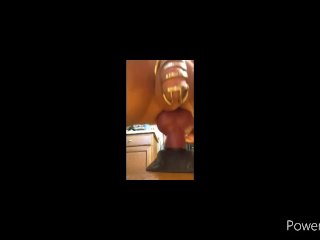 Riding Rex with ass to mouth deep throat