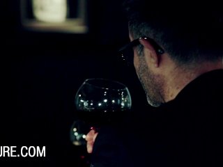 Blonde Chloe Lacourt quickie in ladies room