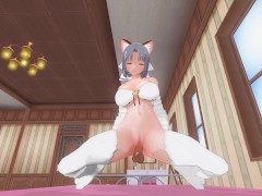 3D HENTAI POV Yumi rides cock to get her pussy creampied