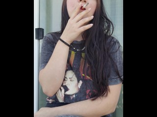 Ally Lust Smoking in Public, Flash at the End.