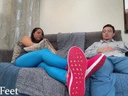 Preview 5 of PREV Roommate gym sweaty feet worship and smell EP 1 FOOT WORSHIP FOOT DOMINATION SNEAKERS SOCKS