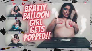 Брэтти-девушку с воздушным шаром лопнули !!