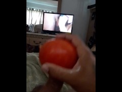 Nasty Legend fucks a tomato