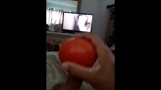 Nasty Legend fucks a tomato