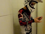 Preview 1 of 18 years Old boy take a shower in MX gear and jerk off