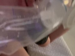 Pumping time, quick milk release  - Screenshot 14 of 16 - Lactating Milf