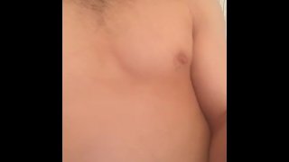 Male flexing chest