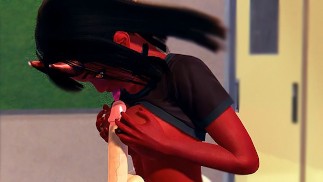 Succubus Meru - лучший трах сисек в классе, хентай