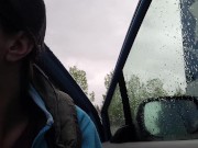 Preview 4 of Rainy Day Parking Lot Piss
