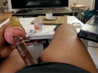 jelqing, solo male, cumshot, monster cock