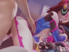 Dva fucked against the MEKA from Overwatch 3D NSFW Porn