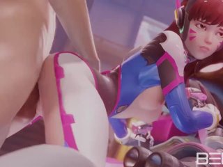 Dva Fucked Against the_MEKA fromOverwatch 3D NSFW Porn