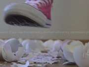 Preview 4 of 5 Months Saving Eggshells Crushing | Pink Sneakers Converse All Star