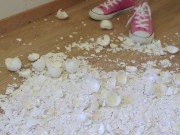 Preview 6 of 5 Months Saving Eggshells Crushing | Pink Sneakers Converse All Star