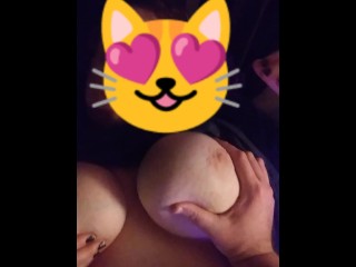 BBW Redhead Plays with Fat Tits!!