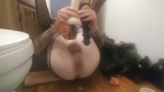 Bottom slut taking a hardcore pounding