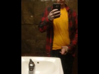 orgasm face, jack off, massive dick, flannel shirt