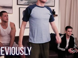 Gay Married Couple Double Team The Twink Next Door - NextDoorTaboo screenshot number 0