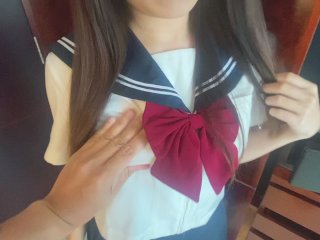 reality, japanese uniform, college girl, female orgasm