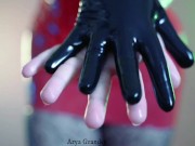 Preview 2 of Sexy MILF with big natural body teasing in latex catsuit, free porn xxx rubber video