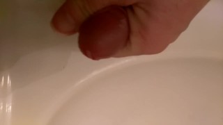 Cumming on sink