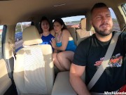 Preview 5 of Uber Driver Gets Lucky With Two Stepsisters