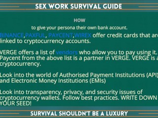 2021 Sex Work Survival Guide Conference - How to establish & maintain accounts online with privacy