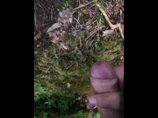 Masturbar Na Floresta, Gozando Uma Grande Carga Em Slomotion