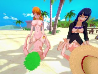 HOT FOURSOME WITHNAMI AND_ROBIN - ONE_PIECE PORN