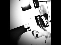 Black and white invitation to sit on my face