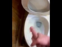 Jacking off in a bathroom during a house party.