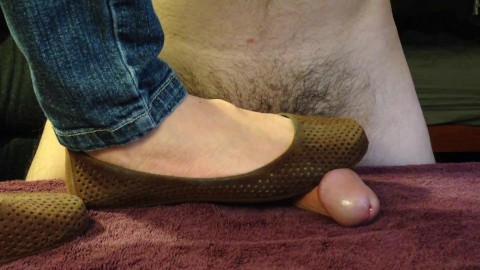 Hard Cock Trampling | Worn Ballet Flats | Crush His Cock | Full Weight Stomp