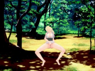 Tsunade masturbates at Shikkotsurin - Naruto hentai uncensored