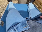 Preview 3 of Outdoor piss in Jeans & Masturbation