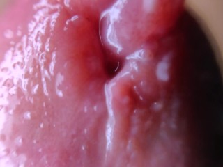 Macro Extremo Close-up De Orgasmo Intenso De Gozadas