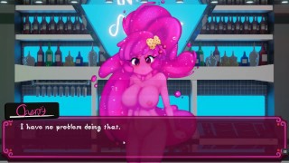Slime Girl Mixer [Hentai cute game] Ep.1 Cherry the sexy slime waitress lactate drinks with her huge