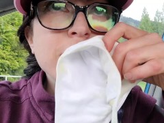 Pissy Covid Mask and Super Smelly Panties - Screenshot 6 of 16 - Kink