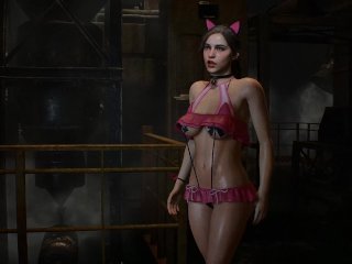 adult games, claire short dress, big boobs, pc gameplay