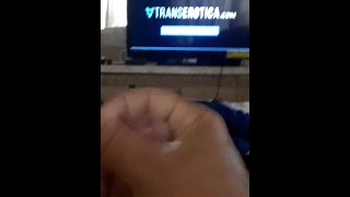 Hot guy jacking off to tranny porn part 3