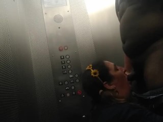  BBC Fucks Mature PAWG in the Motel 6 Elevator