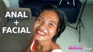 Anal Und Riesige Gesichtsbehandlung Für Glückliches Thailändisches Teen