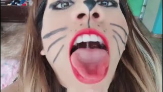 FULL VIDEO OF A GIANTESS VORE SEXY CAT VS A TINY MOUSE