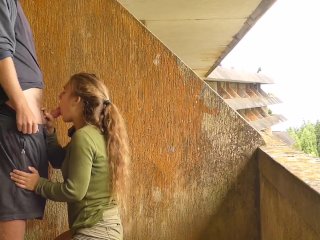 Hot Teen Couple Has Risky Public Sex_in An Abandoned Hotel with_People in It!!! - TravellingLovers
