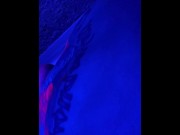 Preview 5 of babe in neon in paint plays with pussy