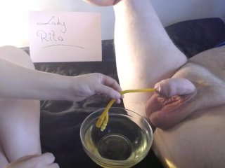 handjob, exclusive, catheter, cumshot