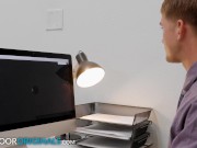 Preview 2 of Distracted Brandon Sucked During Virtual Meeting - NextDoorStudios