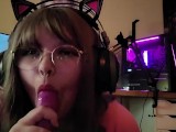 Gamer Girl give you a blowjob
