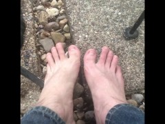 Feet on the patio 