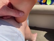 Preview 3 of PUBLIC FOOT RUB ON A BOAT BEACHED ON SHORE