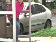Watch This Hottie Piss In The Middle Of The City